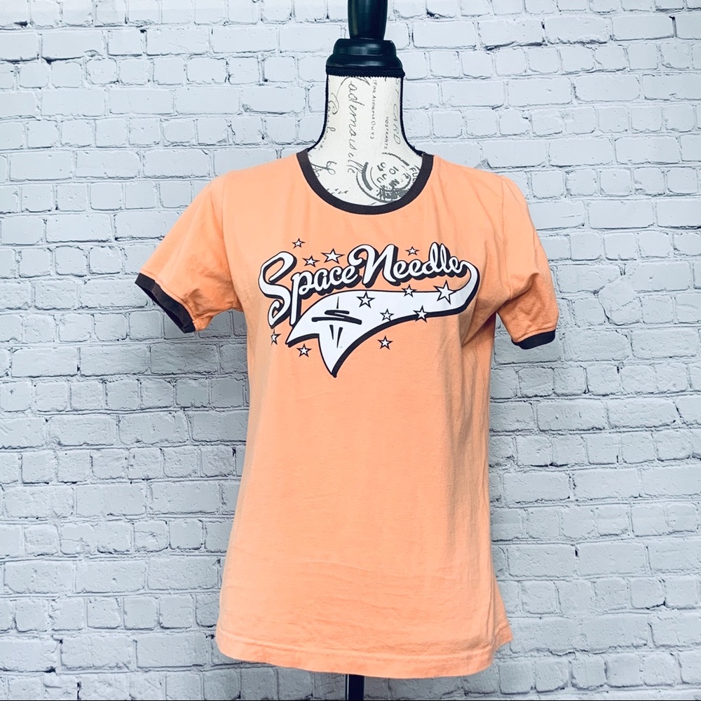 Vintage Space needle shirt tee t-shirt orange size medium